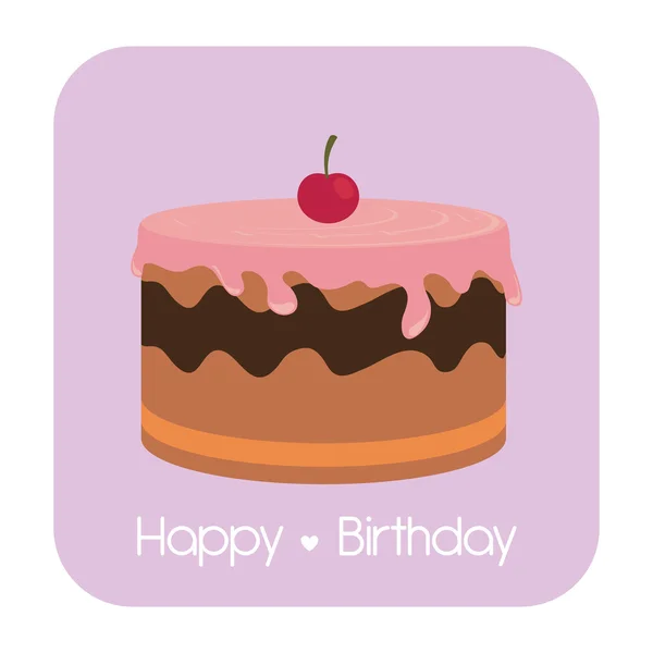 Diseño feliz tarjeta de cumpleaños. — Vector de stock