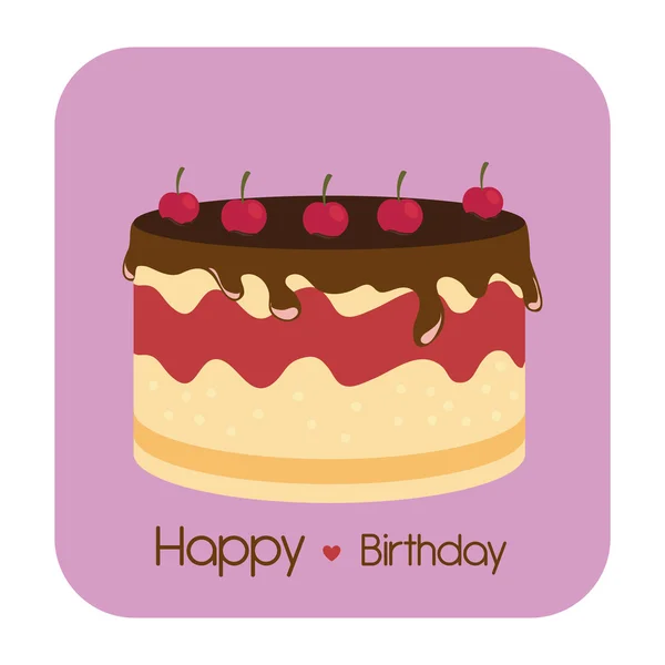 Happy birthday card design. — Stock Vector