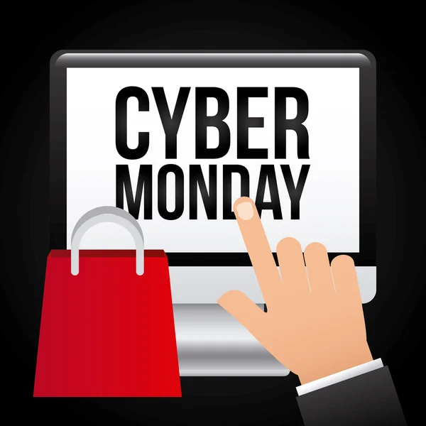 Cyber Monday diseño — Vector de stock