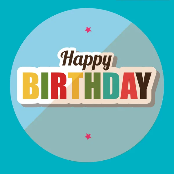 Felice compleanno carta di design. — Vettoriale Stock