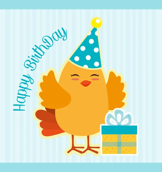 Happy birthday card design. — Stock Vector