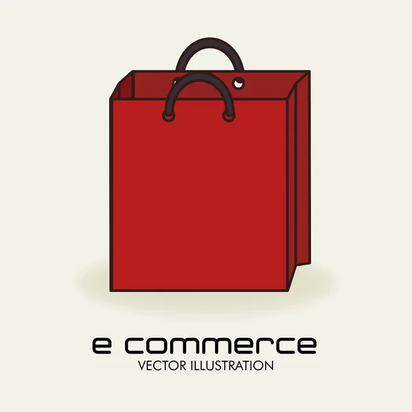 E-commerce compras on-line — Vetor de Stock