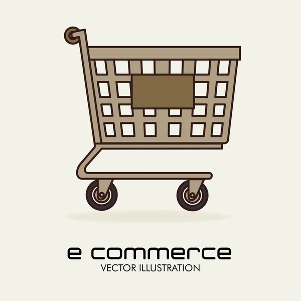 E-commerce compras on-line — Vetor de Stock