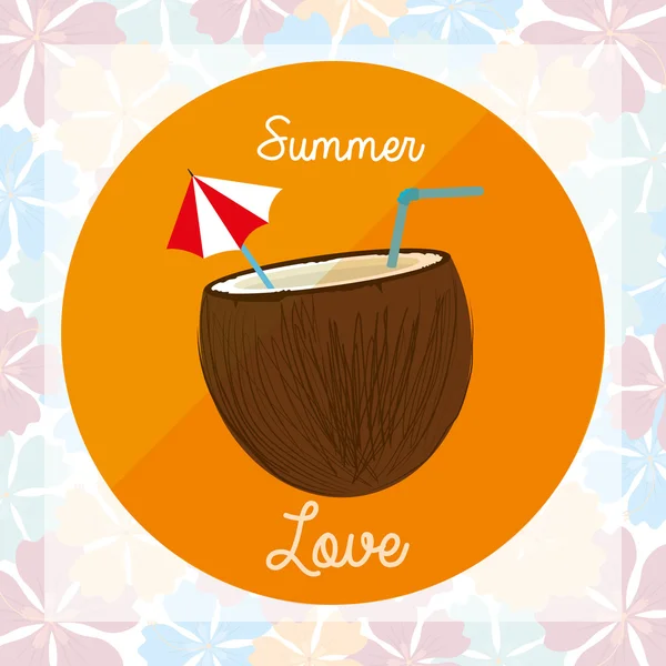 I love summer holidays — Stock Vector