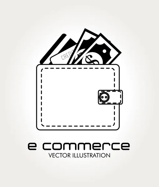 E-kereskedelem, online vásárlás — Stock Vector