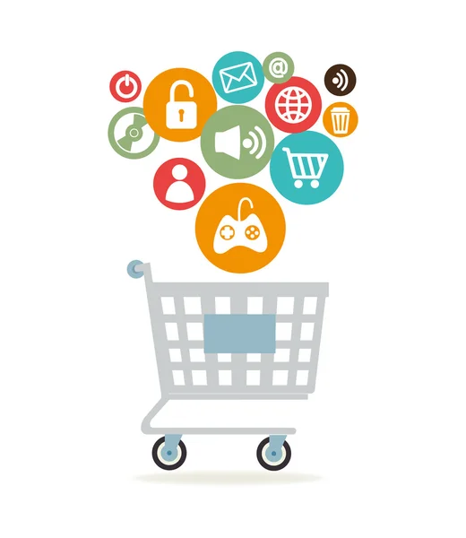 E-Commerce Compras en línea — Vector de stock