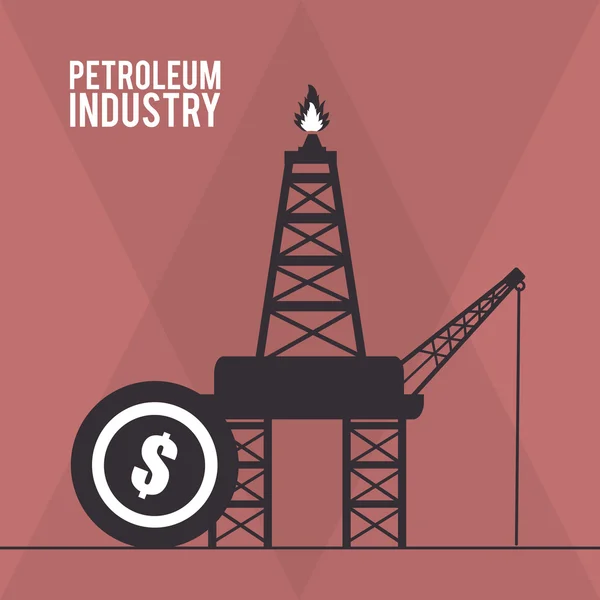 Conception de l'industrie pétrolière — Image vectorielle