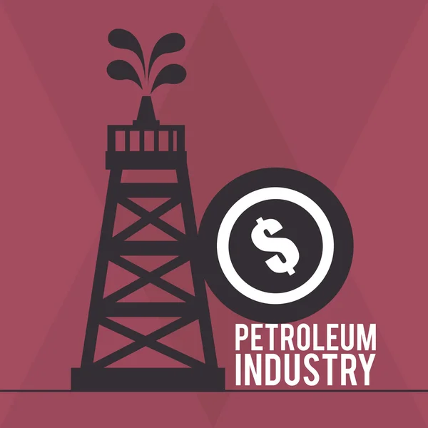 Conception de l'industrie pétrolière — Image vectorielle