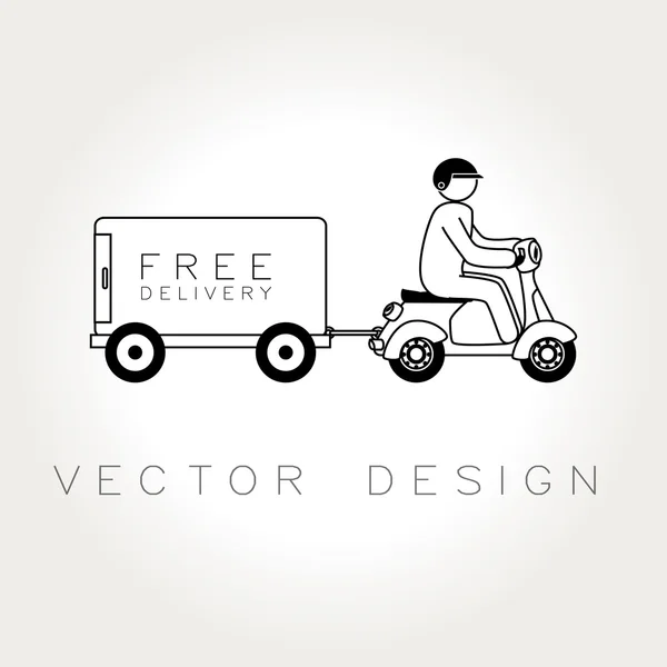 Diseño del servicio de entrega — Vector de stock