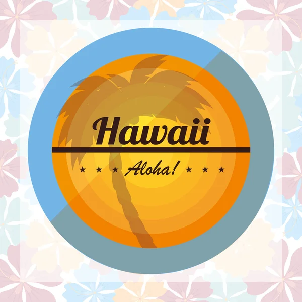 Welkom bij hawai ontwerp — Stockvector