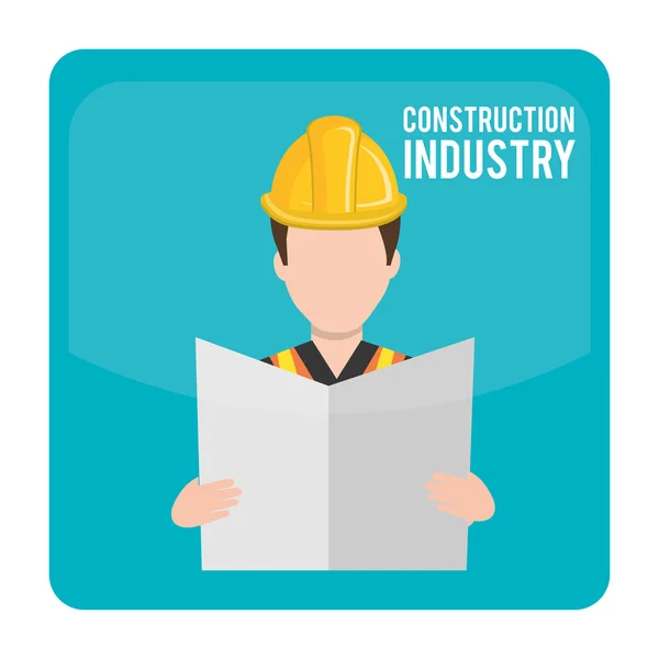 Conception de l'industrie de construction — Image vectorielle