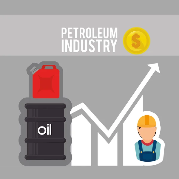 Projeto da indústria petrolífera —  Vetores de Stock