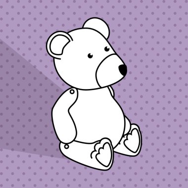 Bebek oyuncak beyaz çizgi film simgesi