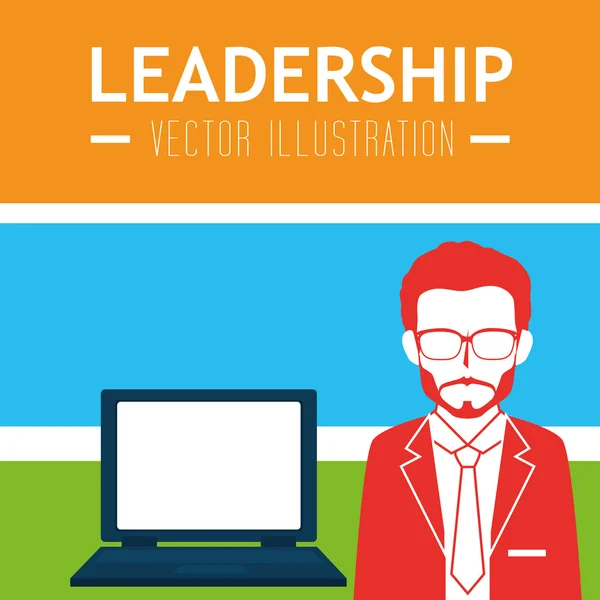 Empresario de negocios de liderazgo — Archivo Imágenes Vectoriales