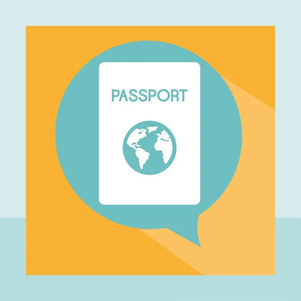 Passaporte ícone design — Vetor de Stock
