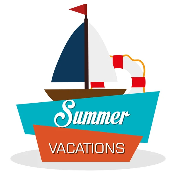 Summer vacations — Stock Vector