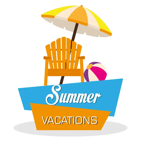 Vacaciones de verano — Vector de stock