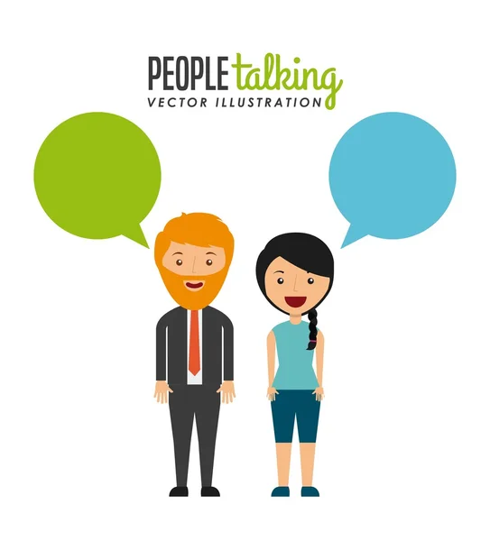 People talking — Stock Vector