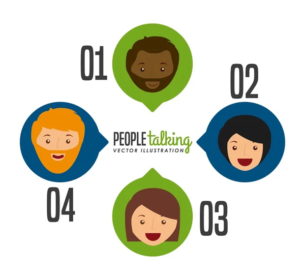 People talking — Stock Vector