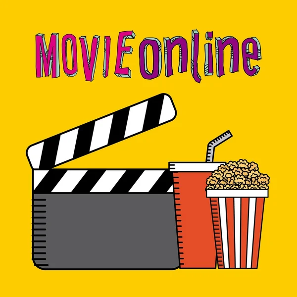 Movie online — Stock Vector
