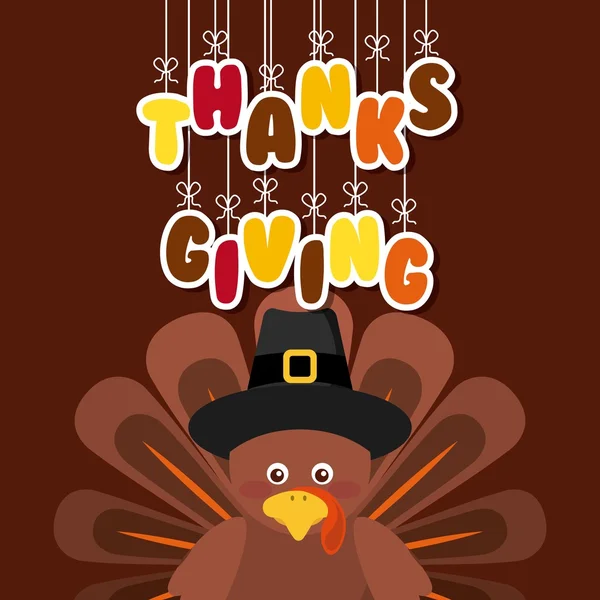 Happy thansksgiving — Stock Vector