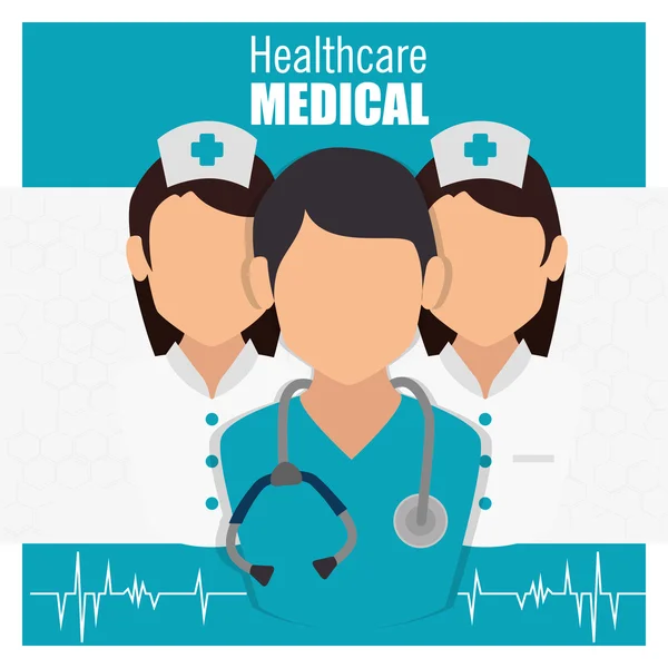 Hälso-och sjukvård medicinsk — Stock vektor