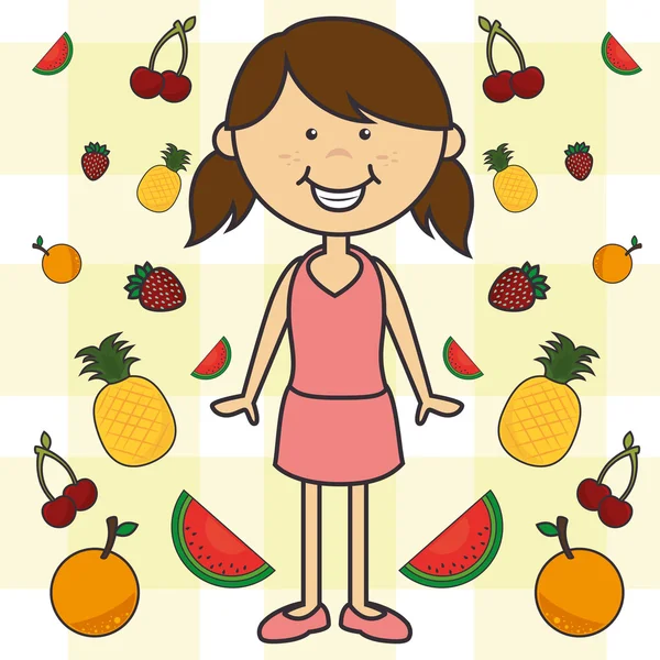 Conception de nutrition pour enfants — Image vectorielle