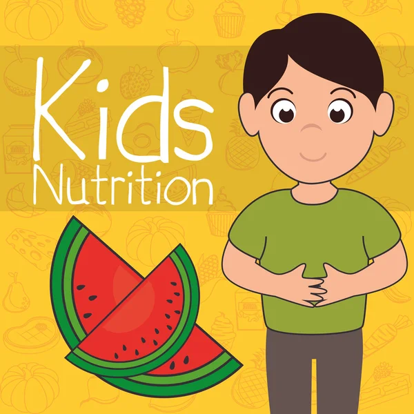 Kids nutrition design — Stock Vector