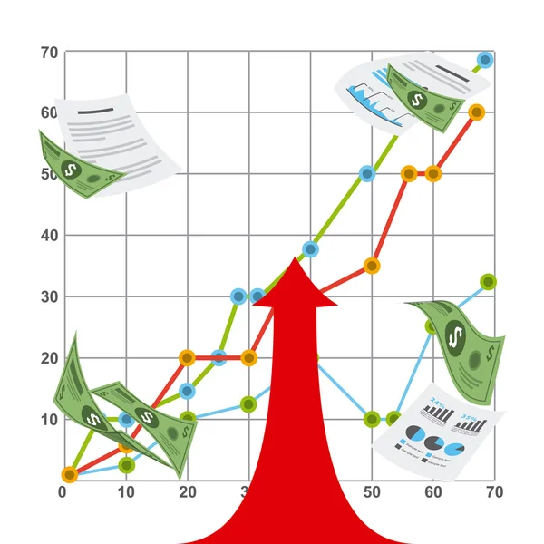 Projeto de inicialização financeira — Vetor de Stock