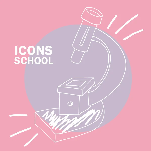 Diseño de iconos escolares — Vector de stock
