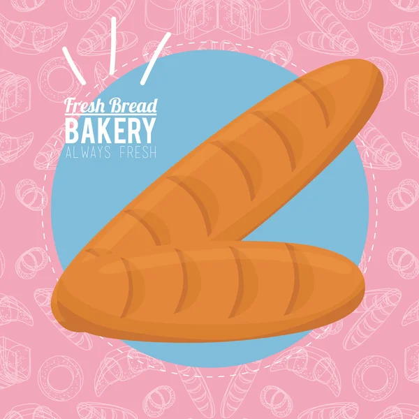 Always fresh bakery products — Stock Vector