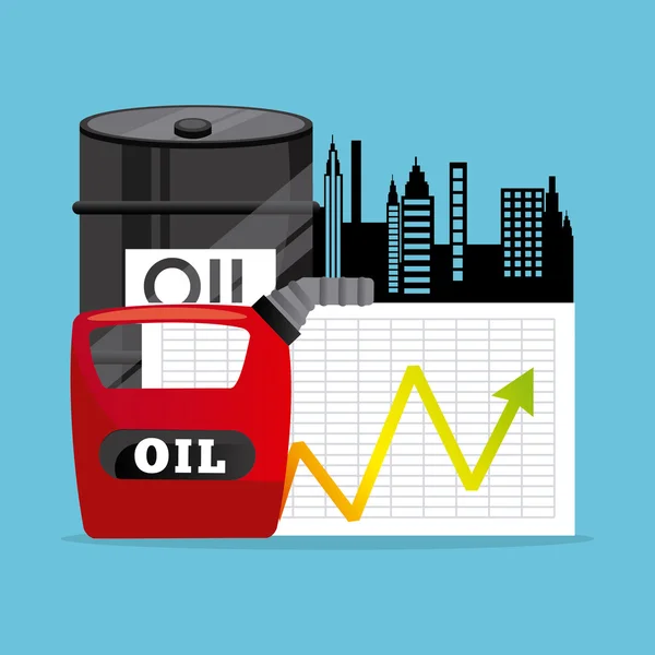 Проектирование цен на нефть — стоковый вектор