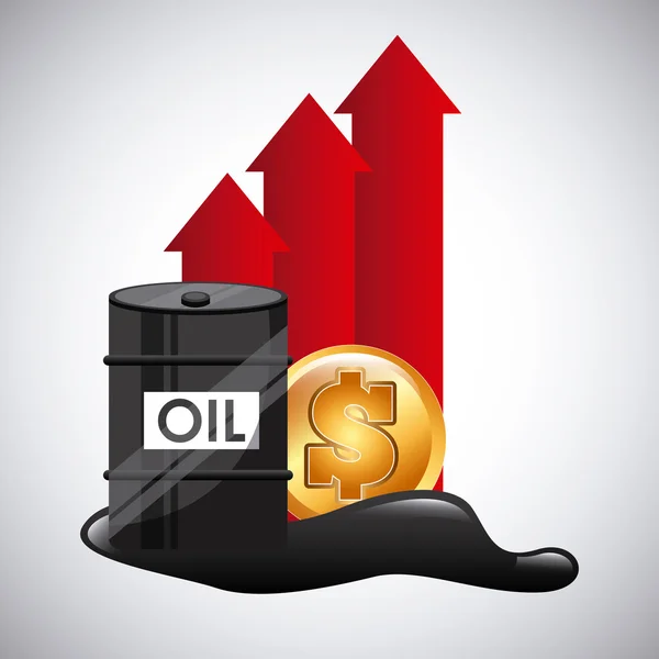 Проектирование цен на нефть — стоковый вектор