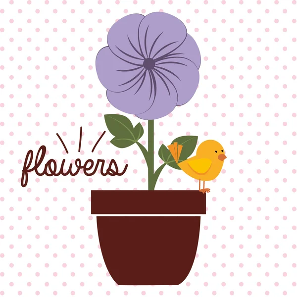 Hermoso diseño floral — Archivo Imágenes Vectoriales