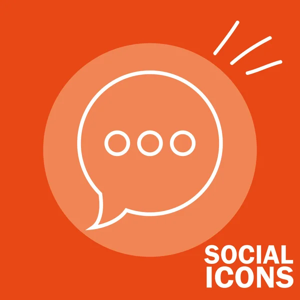 Iconen van sociale media — Stockvector