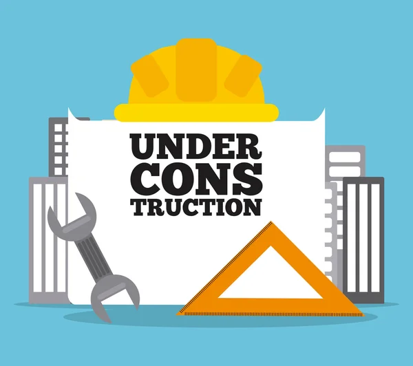 Under construction project — Stock Vector