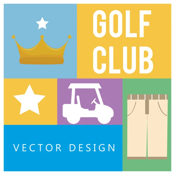 Golf klub kialakítása — Stock Vector