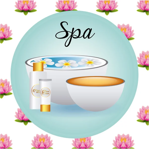 Diseño de zona de spa — Vector de stock