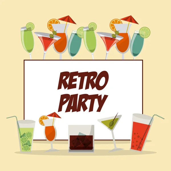 Retro party design — Stock vektor