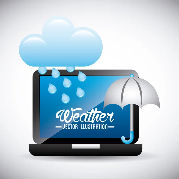 Online weather design — Stok Vektör