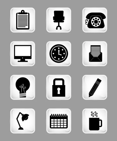 Iş Icons set — Stok Vektör