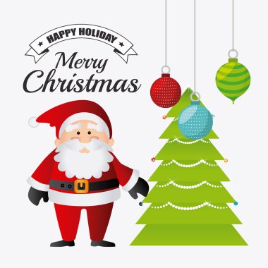 Mutlu noel kartı tasarımı.