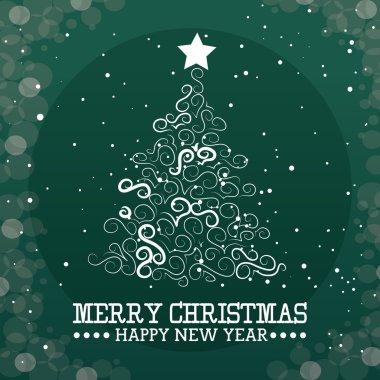 Mutlu noel kartı tasarımı.