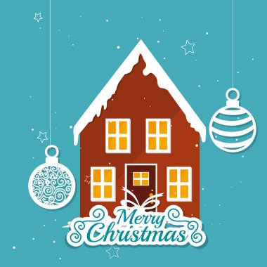 Mutlu noel kartı tasarımı.