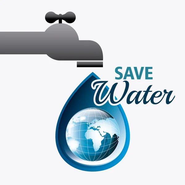 Wasserökologie retten — Stockvektor