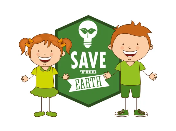 Ecological kids design — Stock Vector