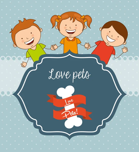 Love pets design — Stock Vector