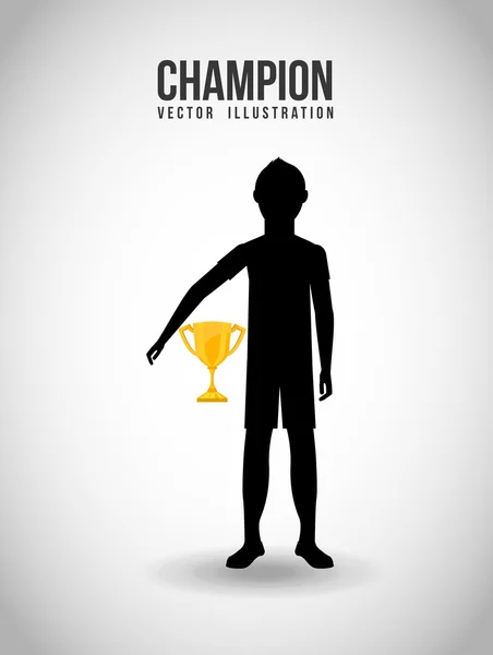 Celebran campeón — Vector de stock