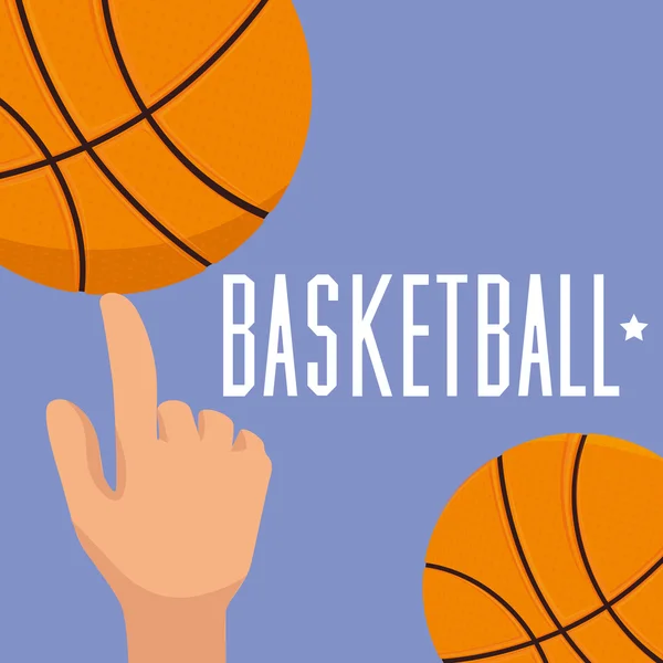 Basketbalový sportovní design — Stockový vektor