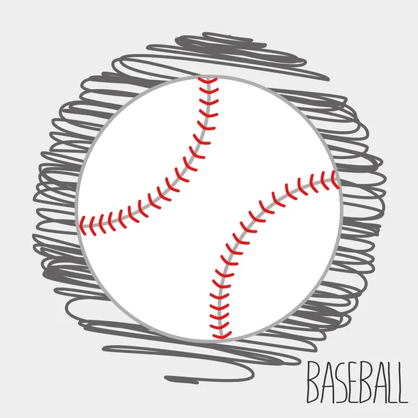 Disegno di sport di baseball — Vettoriale Stock